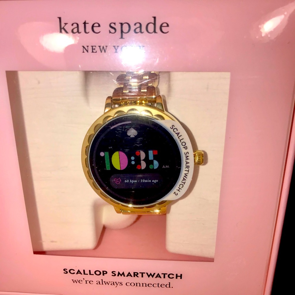 KATE ♠️ SPADE. GOLD SCALLOPED SMARTWATCH 2 -New